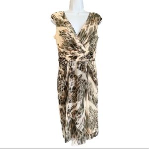 London Times leopard print sheath dress